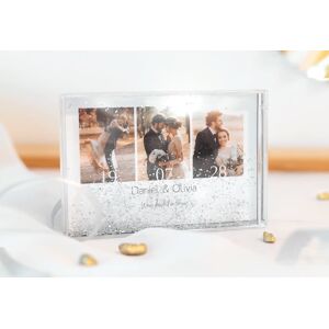 smartphoto Schüttelrahmen mit silbernen Glitzer Querformat zum Valentinstag Image