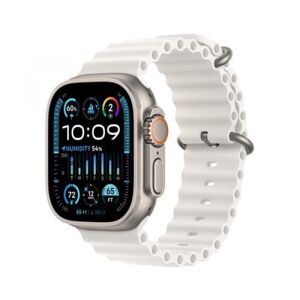 Apple Watch Ultra 2 (weiss, 49 mm, Ocean Armband, Titangehäuse, Cellular) Image