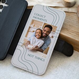 smartphoto Personalisiertes Samsung Galaxy S24 Ultra Handy Etui selbst gestalten   Farbe Schwarz   Kunstleder mit robustem Kunststoff-Inlay u. Einstecktaschen Image