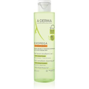 A-Derma Exomega Control 2 in 1 emollient cleansing gel Duschgel für trockene bis atopische Haut 200 ml Image