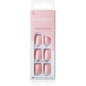 Kiss imPRESS Color Short künstliche Fingernägel selbstklebend Pick Me Pink 30 St. Image