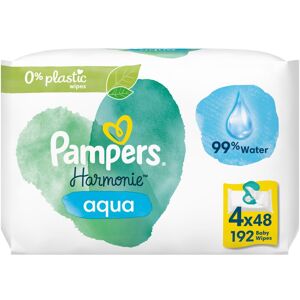 Pampers Harmonie Aqua feuchte Feuchttücher für Kinder 4x48 St. Image