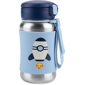Skip Hop Spark Style Rocket Wasserflasche aus Edelstahl mit Strohhalm 12 m+ 350 ml Image