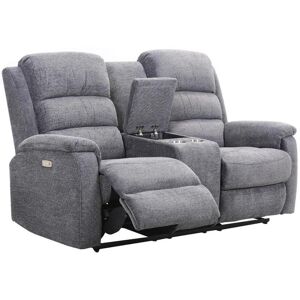 Vente-unique Relaxsofa elektrisch 2-Sitzer - Stoff - Grau - NEVERS Image