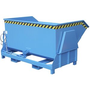 Kippbehälter, Standard-Bauhöhe, ohne Fahrwerk, Volumen 1,5 m³, lackiert blau RAL 5012 eurokraft pro Image