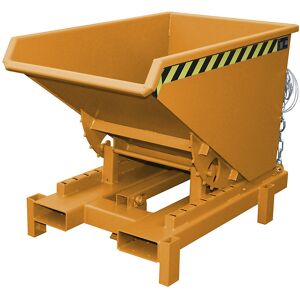 Schwerlast-Kippbehälter, Volumen 0,3 m³, Traglast 4000 kg, orange RAL 2000 eurokraft pro Image