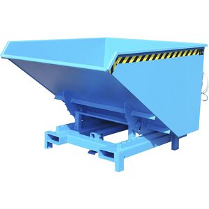 Schwerlast-Kippbehälter, Volumen 1,7 m³, Traglast 4000 kg, blau RAL 5012 eurokraft pro Image