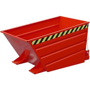 Kippbehälter, niedrige Schüttkante, Volumen 0,5 m³, feuerrot eurokraft pro Image