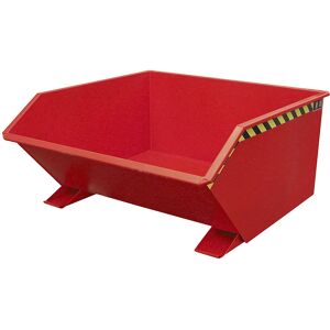 Kippbehälter, niedrige Bauform (E), Volumen 0,75 m³, feuerrot eurokraft pro Image