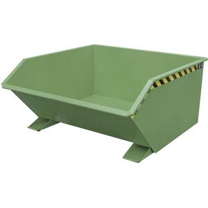 Kippbehälter, niedrige Bauform (E), Volumen 0,75 m³, resedagrün eurokraft pro Image