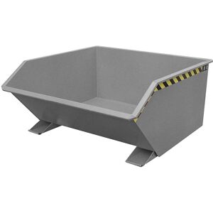 Kippbehälter, niedrige Bauform (E), Volumen 0,75 m³, mausgrau eurokraft pro Image