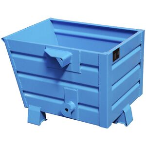 Kippbehälter, stapelbar, Volumen 0,3 m³, blau RAL 5010 eurokraft pro Image