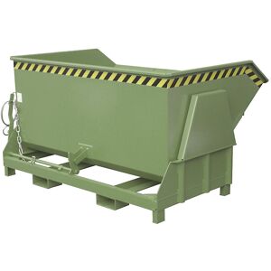 Kippbehälter, Standard-Bauhöhe, ohne Fahrwerk, Volumen 1,5 m³, lackiert grün RAL 6011 eurokraft pro Image