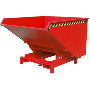 Schwerlast-Kippbehälter, Volumen 2,1 m³, Traglast 4000 kg, rot RAL 3000 eurokraft pro Image