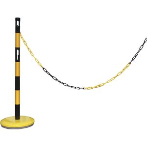 Absperrpfosten-Anbauset mit Kette, 1 Pfosten, 2,5 m Kette, gelb / schwarz VISO Image