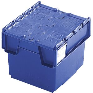 kaiserkraft Mehrweg-Stapelbehälter KAIMAN, Volumen 20 l, LxBxH 400 x 300 x 252 mm, blau, ab 10 Stück Image