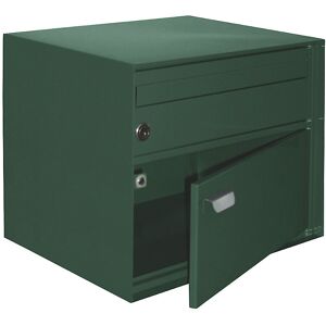 kaiserkraft Briefkasten, BxHxT 390 x 315 x 310 mm, Stahlblech, pulverbeschichtet, moosgrün Image