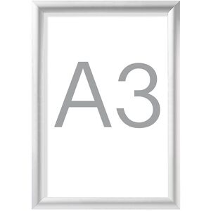 kaiserkraft Design-Klapprahmen, Aluminiumprofil, silber eloxiert, VE 2 Stk, DIN A3, HxB 451 x 328 mm Image