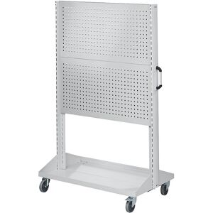 Werkzeug- und Materialwagen, Grundwagen mit 2 x 2 Lochplatten, Länge 1250 mm, grau ANKE Image