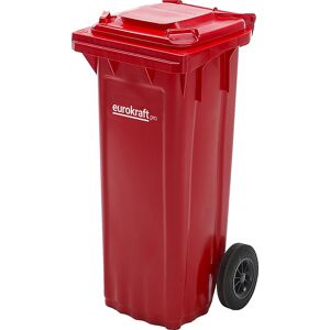 Mülltonne aus Kunststoff DIN EN 840, Volumen 80 l, BxHxT 448 x 932 x 514 mm, rot eurokraft pro Image