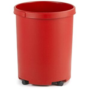 kaiserkraft Papierkorb, Kunststoff, Volumen 50 l, HxØ 490 x 430 mm, rot Image