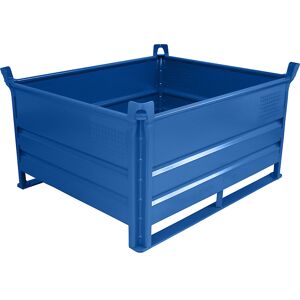Stapelbehälter mit Kufen, LxB 1000 x 800 mm, Traglast 1000 kg, blau, ab 10 Stk Heson Image