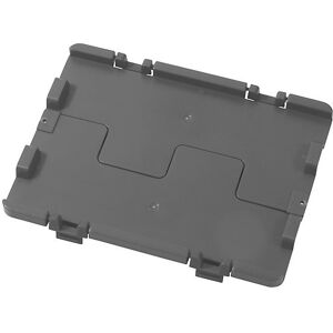 kaiserkraft Klappdeckel, inklusive Scharniere, VE 4 Stück, LxB 600 x 400 mm, grau Image