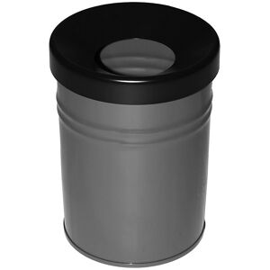 kaiserkraft Abfallbehälter, selbstlöschend, Volumen 24 l, HxØ 370 x 295 mm, neusilber Image