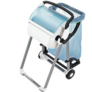 Rollenspender, fahrbar, mit Abfallsackhalter, türkis / weiß TORK Image