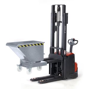 kaiserkraft Kippmulde mit Rädern, Volumen 0,4 m³, verzinkt Image