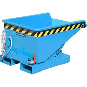 Mini-Kippbehälter für Späne, Volumen 0,15 m³, blau RAL 5012 eurokraft pro Image
