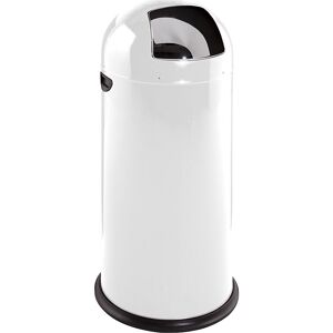 Push-Mülleimer, Stahl, selbstschließend, weiß, 52 l, Höhe 890 mm VAR Image