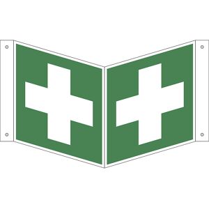 kaiserkraft Rettungszeichen, Erste Hilfe, VE 10 Stk, Kunststoff, Nasenschild, 150 x 150 mm Image