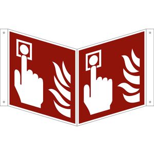 kaiserkraft Brandschutzzeichen, Brandmelder, VE 10 Stk, Kunststoff, Nasenschild, 200 x 200 mm Image
