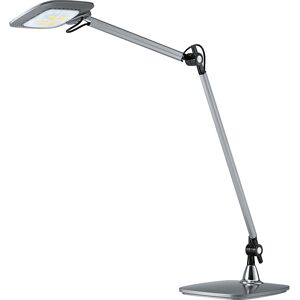 LED-Tischleuchte E-MOTION, Sensorschalter, dimmbar, Kopf drehbar, Doppelarm, silber Hansa Image