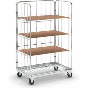 kaiserkraft Transport- und Verkaufscontainer, 3 Etagenböden, HxBxT 1870 x 1200 x 800 mm, Rad-Ø 100 mm Image