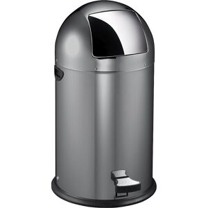 Push-Mülleimer mit Pedal, Volumen 33 l, HxØ 700 x 350 mm, silber EKO Image