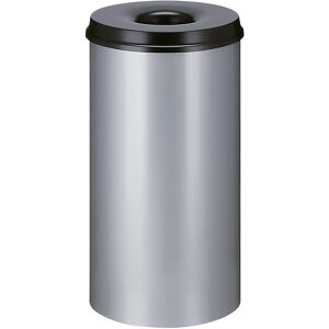 kaiserkraft Sicherheits-Papierkorb, Stahl, selbstlöschend, Volumen 50 l, HxØ 625 x 335 mm, Korpus grau / Löschkopf schwarz Image