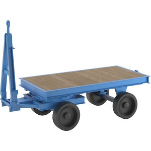 Schlepperanhänger, Drehschemel-Lenkung, Tragfähigkeit 8 t, Ladefläche 2 x 1 m, lichtblau eurokraft pro Image