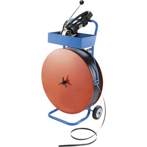 Umreifungs-Set, PP-Band, halbautomatisches Spann- und Verschlussgerät, fahrbarer Abroller, Band, Bandbreite 16 mm ratioform Image