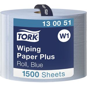 Mehrzweck-Papierwischtücher, stark, Hybrid-Qualität, 2-lagig, blau, VE 1 Rolle, 1500 Blatt/Rolle TORK Image