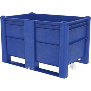 kaiserkraft Großbehälter aus Polyethylen, Inhalt 500 l, Ausführung 2 Kufen, 4 Räder Image