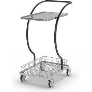 C-LINE Einkaufs- und Tischwagen, mit 1 Etage, 1 Gitterkorb, Etagenhöhen 160, 630 mm Kongamek Image