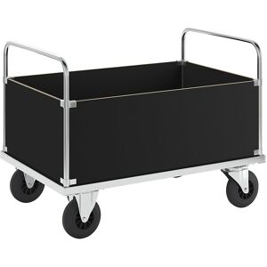 Verzinkter Plattformwagen, Kofferaufbau hoch, LxB 1200 x 800 mm, 2 Lenk- und 2 Bockrollen Kongamek Image