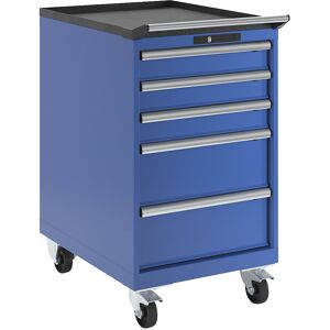 Schubladenschrank, fahrbar, BxTxH 564 x 725 x 990 mm, 5 Schubladen, enzianblau LISTA Image
