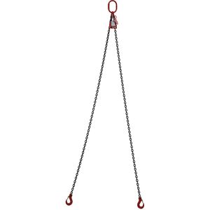 kaiserkraft Anschlagkette GK8, Tragfähigkeit 4250 kg, Kettenstärke 10 mm, mit Verkürzung, Nutzlänge 2 m, 2-strängig Image