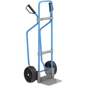 Sackkarre mit Kufen, blau, Schaufel-BxT 280 x 250 mm, verzinkt, Vollgummibereifung, ab 2 Stk eurokraft pro Image