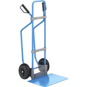 Sackkarre mit Kufen, blau, Schaufel-BxT 450 x 500 mm, blau, Luftbereifung, ab 5 Stk eurokraft pro Image