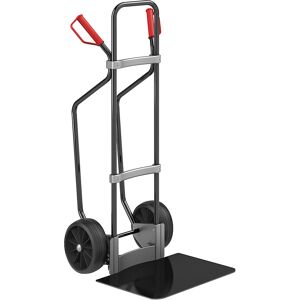 Sackkarre mit Kufen, schwarz, Schaufel-BxT 450 x 500 mm, schwarz, Vollgummibereifung eurokraft pro Image
