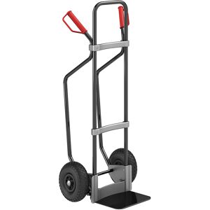 Sackkarre mit Kufen, schwarz, Schaufel-BxT 280 x 250 mm, schwarz, Luftbereifung, ab 2 Stk eurokraft pro Image